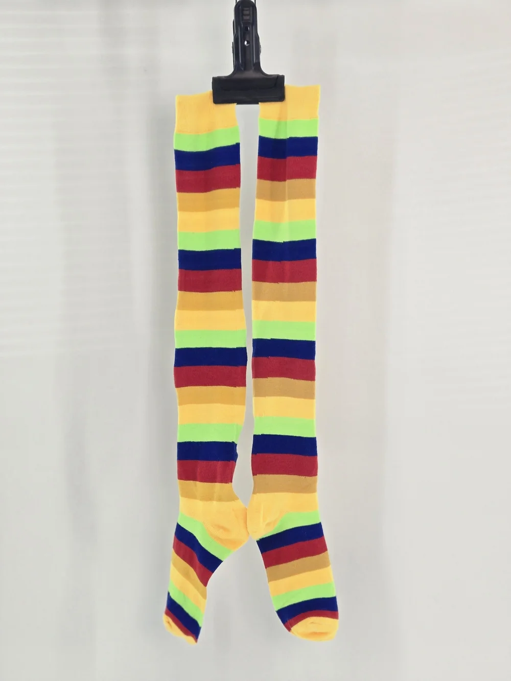 NEW! 🌈 🧦 PRIDE & SOLIDARITY Rainbow Striped HIGH SOCKS CUTE RETRO FUN ONE SIZE
